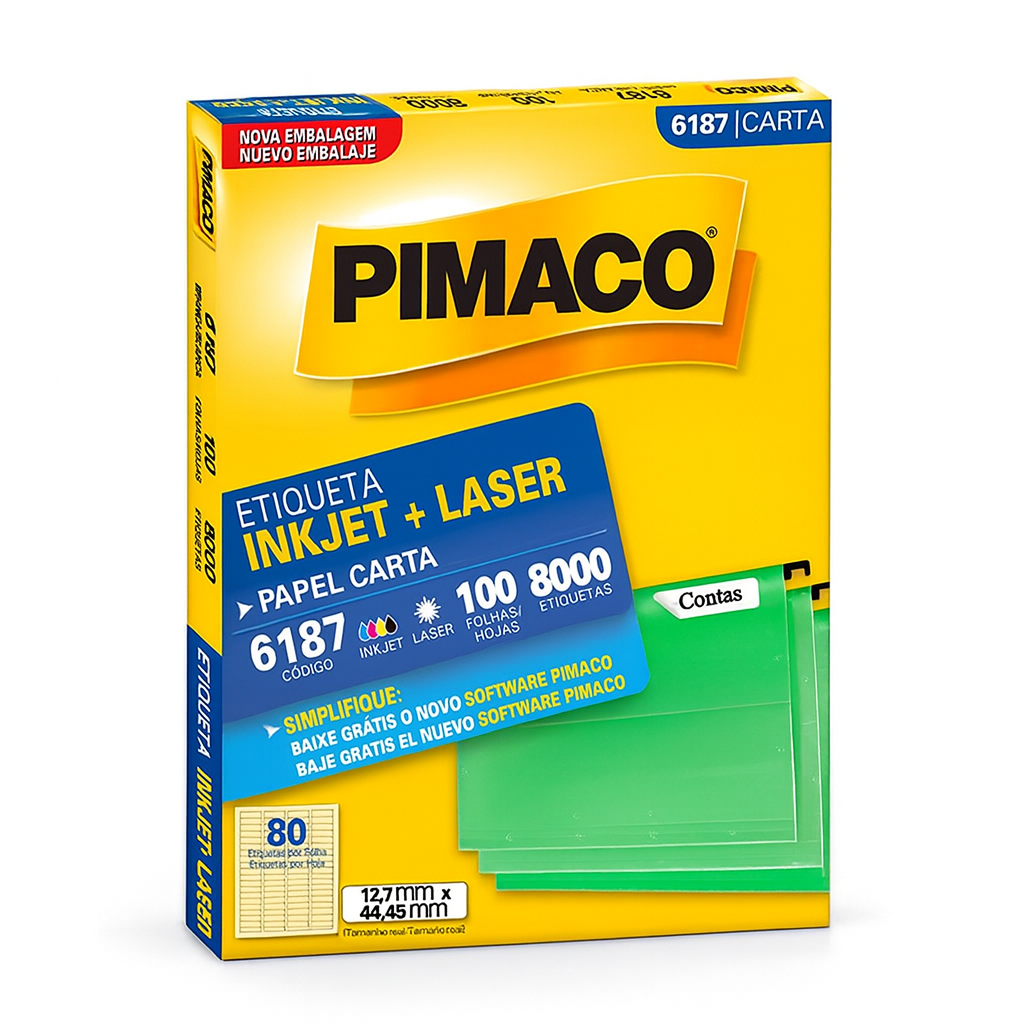 Etiqueta Inkjet Laser Pimaco